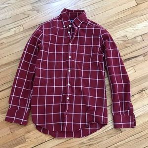 Charles Tyrwhitt red/white check button-down, extra slim fit